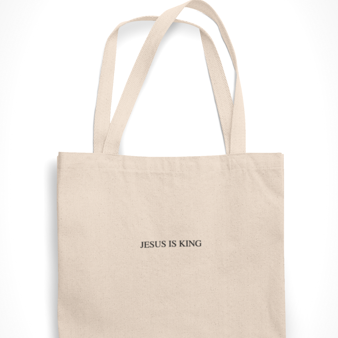 JESUS IS KING TOTE BAG