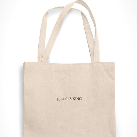 JESUS IS KING TOTE BAG