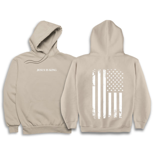JESUS IS KING FLAG HOODIE