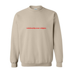 Load image into Gallery viewer, Relationship Over Religion Crewneck
